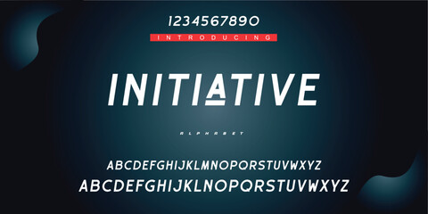 Modern abstract digital tech font. Logo creative font, type, technology, movie, digital, music, movie. Font and illustration in vector format.