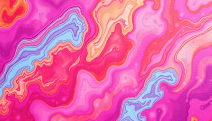 Abstract Swirling Pink Orange Blue Paint Texture