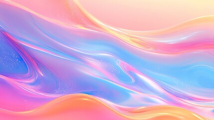 Fototapeta premium Abstract Pastel Waves Fluid Design Art