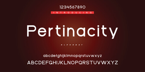 Modern Bold Font. Regular Italic Number Typography urban style alphabet fonts for fashion, sport, technology, digital, movie, logo design, vector illustration