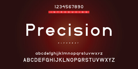 Modern Bold Font. Regular Italic Number Typography urban style alphabet fonts for fashion, sport, technology, digital, movie, logo design, vector illustration