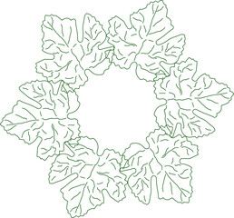 Vector sketch illustration silhouette floral leaf decorative ornament design.eps