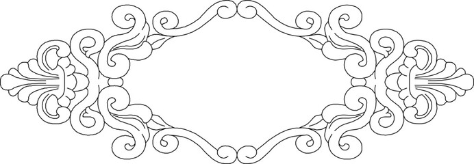 Vector sketch illustration silhouette vintage classic decoration ornament design.eps