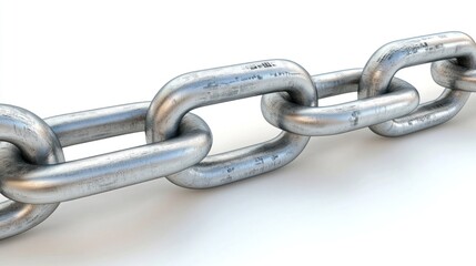 Obraz premium Close-up of a metallic chain, showing detail and texture.