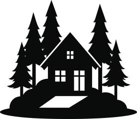 Cabin in the Woods Silhouette