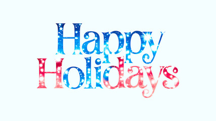 Happy Holidays Festive Christmas Words Illustration Graphic For Marketing