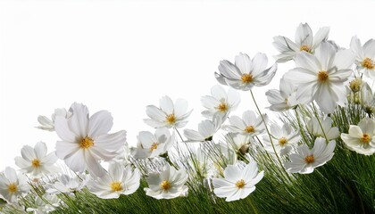 Obraz premium Elegant Flying White Flower Isolations for Digital Use
