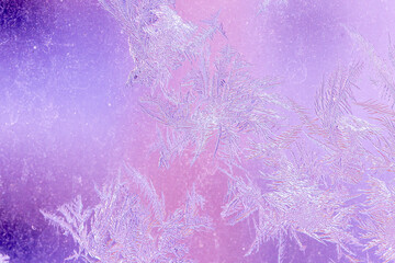 Ice Pattern on window in Winter time