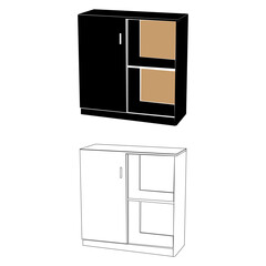 cupboard icon vectors illustration symbol design