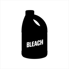 Black Bleach silhouette vector illustration on white background
