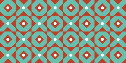 Seamless geometric pattern, blue abstract geometric graphic design on brown background. simple vector pattern