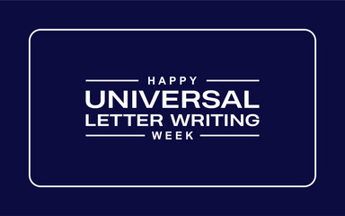 Universal Letter Writing Week Holiday Concept