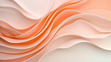 Obraz premium Abstract Peach Waves Smooth Curves Soft Texture Background
