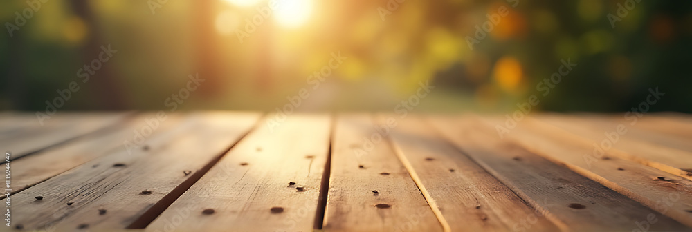 Poster The selective focus is on a wooden table top with a beautiful texture and material as a backdrop for product ads._00002_