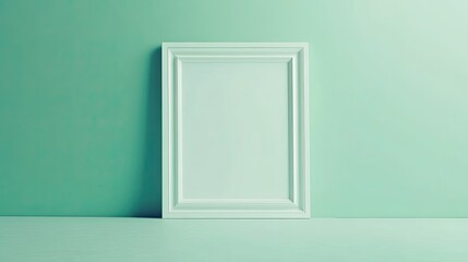 Obraz premium White Frame Against A Mint Green Wall