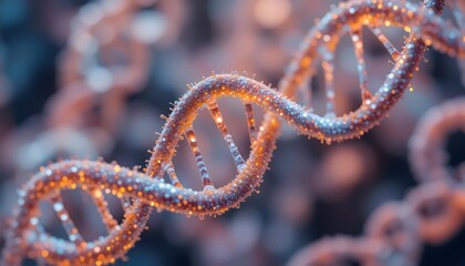 A mesmerizing close-up of a DNA helix