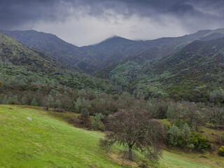 Donner Canyon and Mount Olympia before a Storm. Mt Diablo State Park, Contra Costa County,...