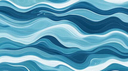 Abstract Blue Waves Ocean Water Design