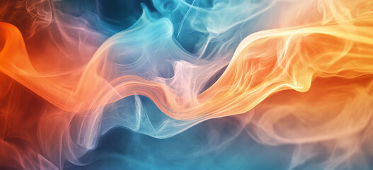 Swirling colors create mesmerizing abstract art piece, evoking emotion