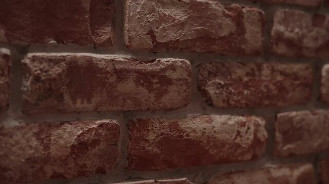 Closeup shot of old brick wall interior design