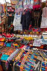 Fototapeta premium colorful scarves for sale at the market