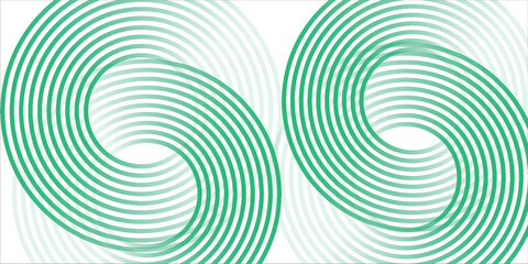 Green white abstract background overlap layer on bright space with circles effect decoration. Modern banner with lines style. Graphic design element stripes concept for flyer, card, or brochure cover