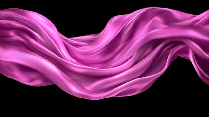 Fototapeta premium Abstract Pink Silk Fabric Flowing Waves Elegant Drape Luxury Texture Background