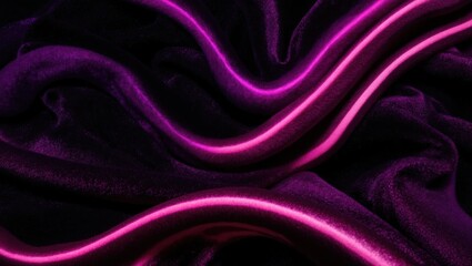 Obraz premium Rich, flowing fabric in deep purple and pink hues creates a luxurious, elegant texture suitable for backgrounds or fashion themes.