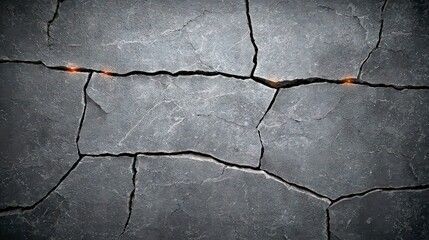 Obraz premium Cracked Stone Texture Dark Gray Grunge Background Cinematic Lighting HDR 4K