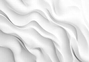 Fototapeta premium Abstract White Wave Background Soft Flowing Elegant Curves Texture