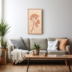 Minimalistic Rectangular Frame Template for Workspace Wall Decor