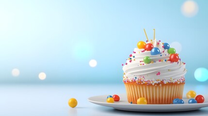 Delightful Cupcake Decoration Bakery Food Photography Bright Studio Close-Up Celebration Theme