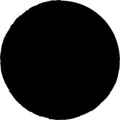 Circle ink brush stroke, round shape