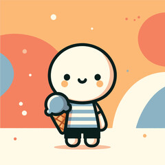 Simple Minimalist Cartoon Illustrations for Versatile Design