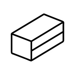 yoga block . - simple black line art icon of yoga block ., for yoga daycelebrations. yoga vector art.