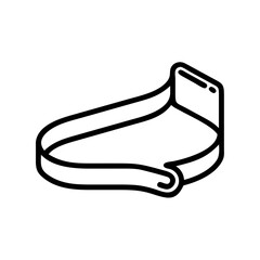 yoga strap - simple black line art icon of yoga strap, for yoga daycelebrations. yoga vector art.