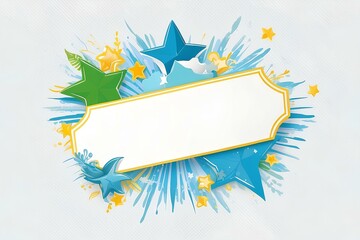 a simple yet beautiful blank banner with soft colorful splashes a creative design that works perfectly for personalized messages posters or announcements with an artistic and minimal touch