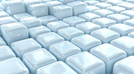 Fototapeta premium Abstract 3D White Cubes Background Shiny Geometric Texture Wallpaper