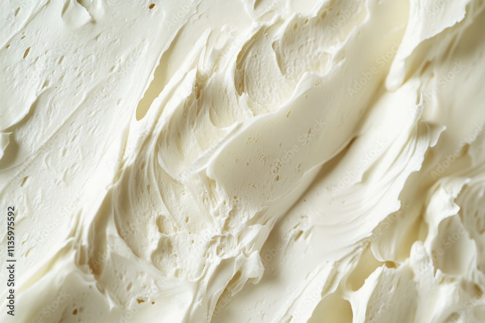 Poster creamy texture showcasing smooth swirls and rich depth with natural variations in light and shadow