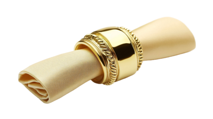 Elegant Napkin Ring for Table Setting - Isolated on White Background