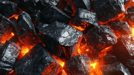 Glowing Coal Pile   Energy  Fuel  Mining  Texture  Background