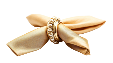 Elegant Napkin Ring for Table Setting - Isolated on White Background