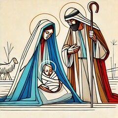 Stylized nativity