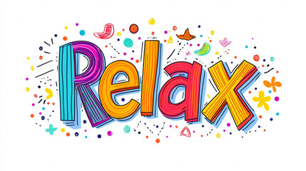 Relax and unwind with this vibrant and colorful illustration