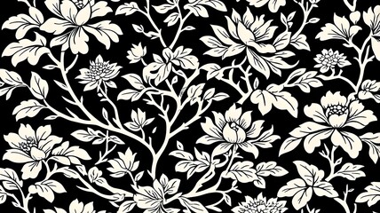 Elegant Cultural Wallpaper with Repeating Patterns