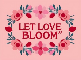 Let Love Bloom Floral Design With Pink Flowers