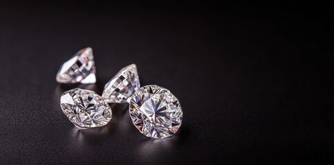 Intricate Micro View of a Diamond Showcasing Its Brilliant Facets and Sparkling Clarity