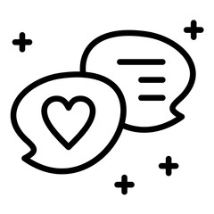 Vector Design Heart Chat Icon Style