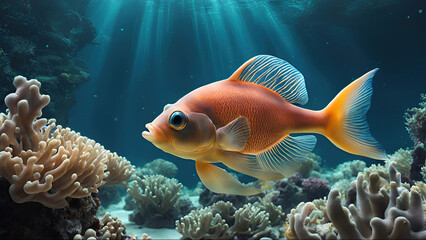 Obraz premium fish in aquarium