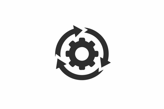 creative operational efficiency icon and logo vector illustration